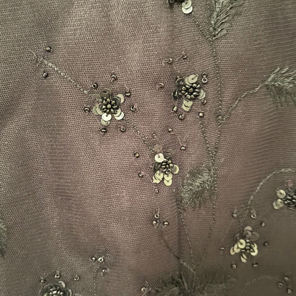 New Context Sequin Pattern Black Skirt - image 3